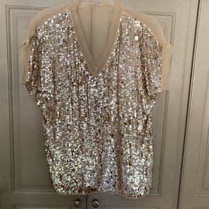 Chan Luu Gold Sequin Top